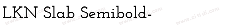 LKN Slab Semibold字体转换